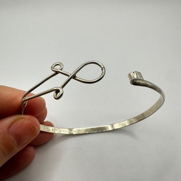 Vintage Stamped Mexico 925 Sterling silver Cuff Bangle Bracelet! - Picture 2 of 11